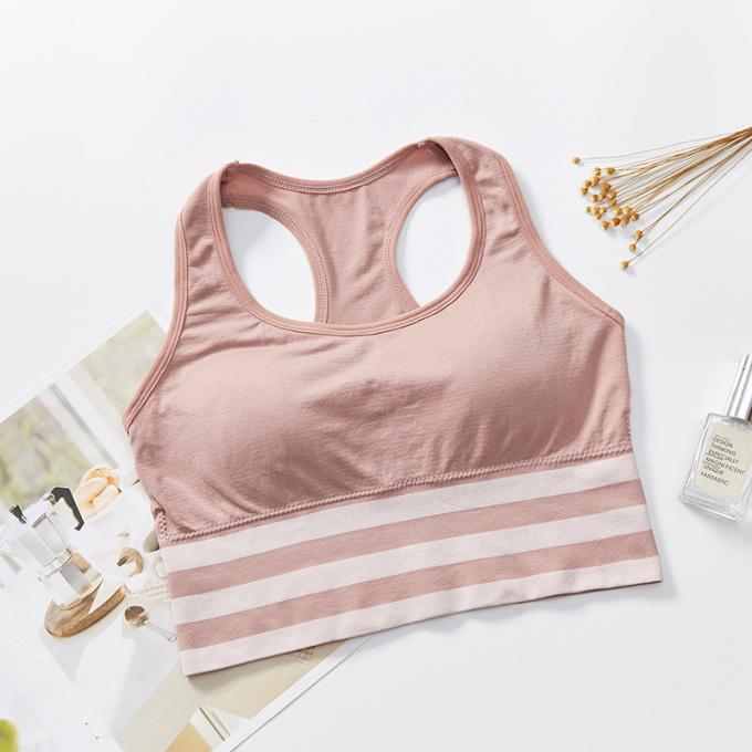 Comfortable Cotton Underwear, Breathable and Removable Foam Pad Sports Bra Lingerie