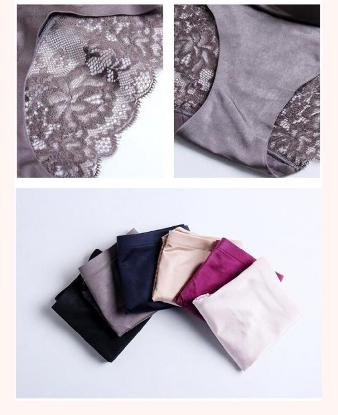 กัญชาลูกไม้สุภาพสตรีชุดชั้นในกางเกงชั้นในเซ็กซี่ไม่มีรอยต่อผ้าไหมน้ำแข็งถัก 7