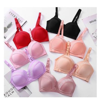 ดอกไม้ไร้สาย Push Up Bra เต็มถ้วย 105 ซม. หน้าอกใหญ่หน้าอก ลวด Free