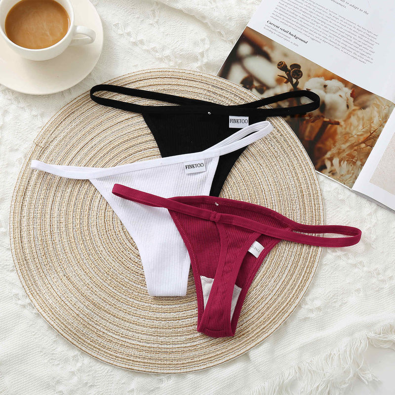 กางเกงในผ้าฝ้ายเซ็กซี่ระบายอากาศ 50 กก. 60 กก. กางเกงเซ็กซี่ผู้หญิง Lady Thongs