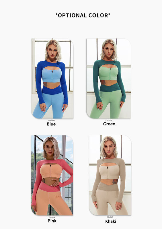 โพลีเอสเตอร์ ฟิตเนส ยิม ชุดโยคะสตรี Cropped Workout Leggings Activewear