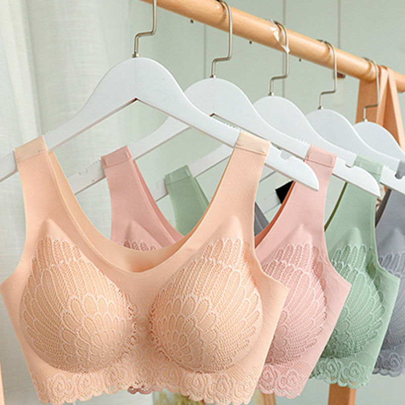 85 กก. 100 กก. เบาะ Push Up สปอร์ตบรา 95C 95D กางเกงในลูกไม้สีขาว