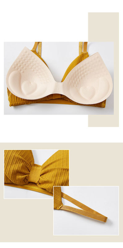 Elastane เสื้อชั้นในสตรีขนาดใหญ่ XXL Pad Breathable Sports Bra Lace Elastane