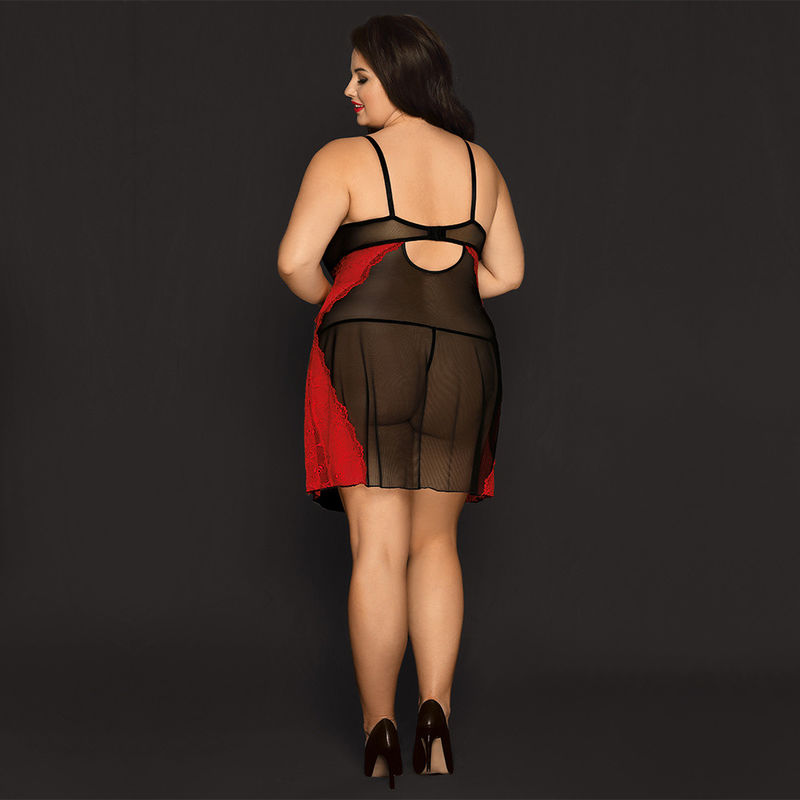 ชุดนอนลูกไม้ใสชุดนอน Babydoll Chemise 70kg