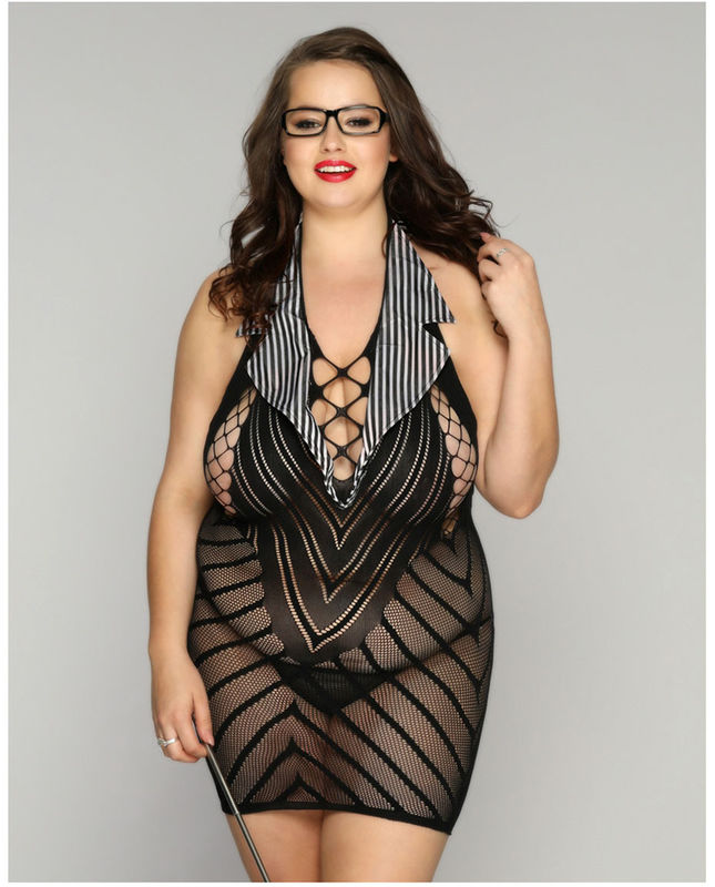 โรงเรียนครู 95 ซม. เอวชุดชั้นในเซ็กซี่คอสเพลย์ M-XXL ลูกไม้ One Piece Bodysuit