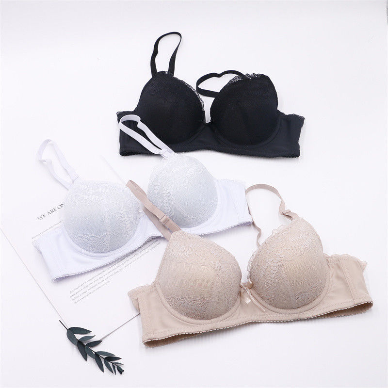 75B 75C ลูกไม้ Push Up Bralette Bra 50 กก. 60 กก. Anti-Bacterial Women ถัก