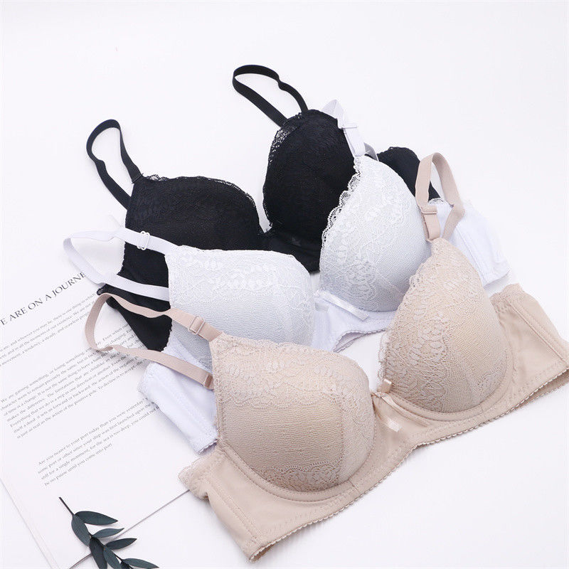 75B 75C ลูกไม้ Push Up Bralette Bra 50 กก. 60 กก. Anti-Bacterial Women ถัก