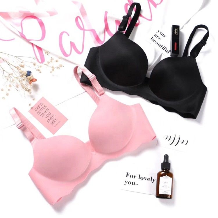 Antibacterial 38B 38C เสื้อชั้นในสตรีเซ็กซี่ไม่มีรอยต่อ Bra Push Up