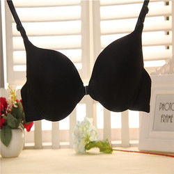 ผ้าฝ้ายไนลอน 32a 38A ผู้หญิงเซ็กซี่เสื้อชั้นในสีพื้นย้อมด้านหน้าปิดเสื้อเต็ม Cup