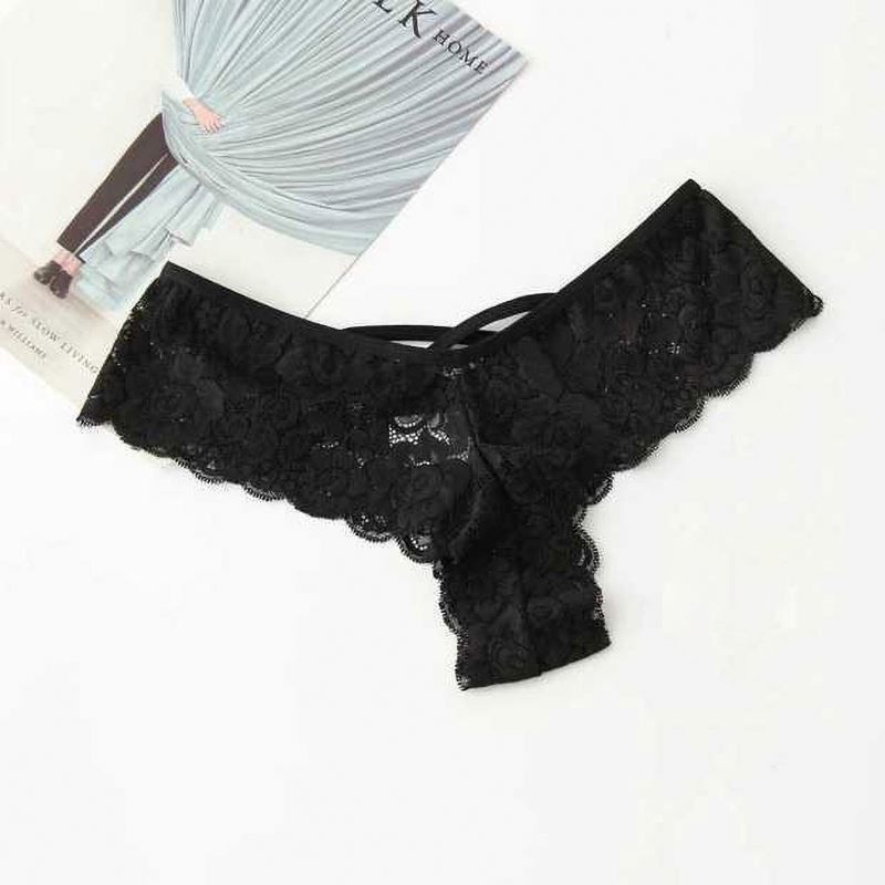 G-String 4XL 5XL Nylon Black Knickers Lace ชุดชั้นในสตรีเซ็กซี่ Knickers