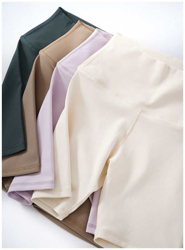 Butt Lifying Ribbed ไม่มีรอยต่อ Activewear XL XXL สแปนเด็กซ์โยคะเลกกิ้งและชุดยอดนิยม