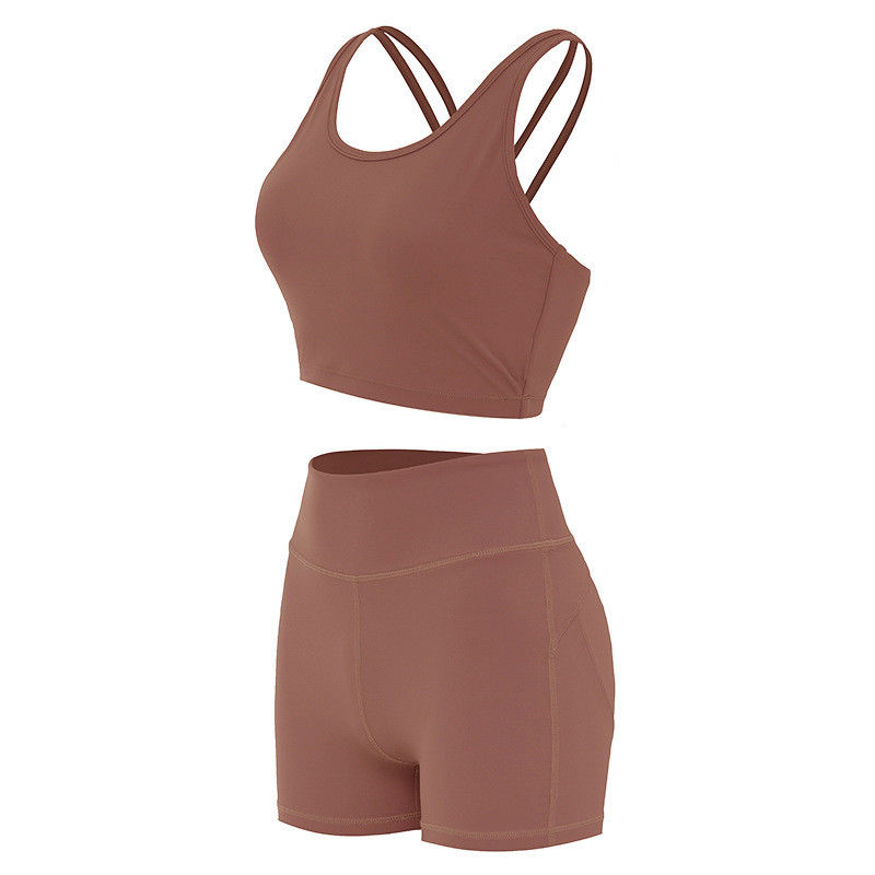 Butt Lifying Shorts สปอร์ตบราหญิง ชุดออกกำลังกายแบบไม่มีรอยต่อแบบซี่โครง Activewear