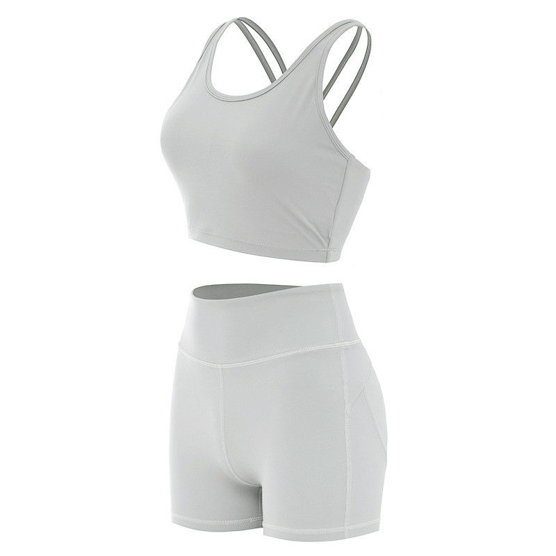 Butt Lifying Shorts สปอร์ตบราหญิง ชุดออกกำลังกายแบบไม่มีรอยต่อแบบซี่โครง Activewear