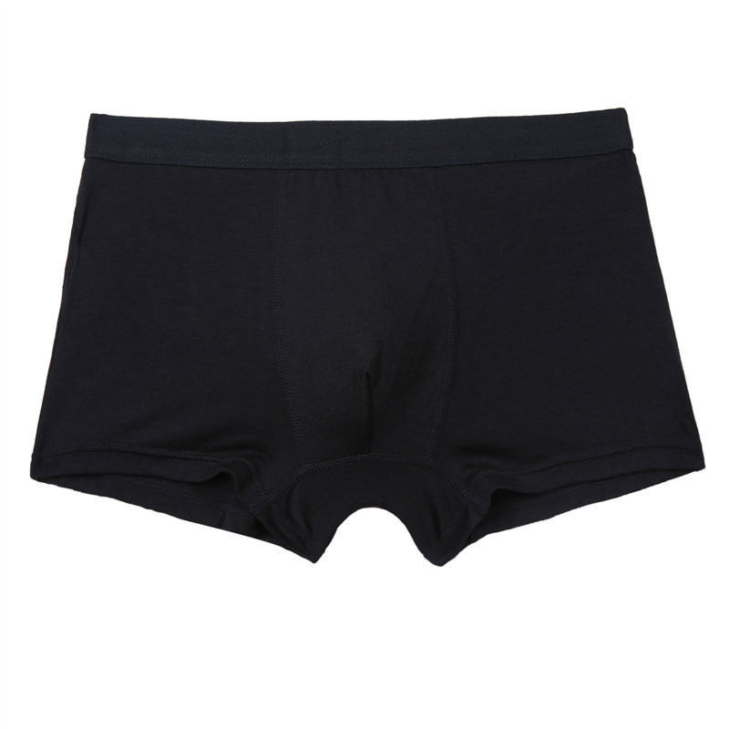 Black RTS Boxer Cotton Men Underwear 95 Cotton 5 ชุดชั้นในสแปนเด็กซ์