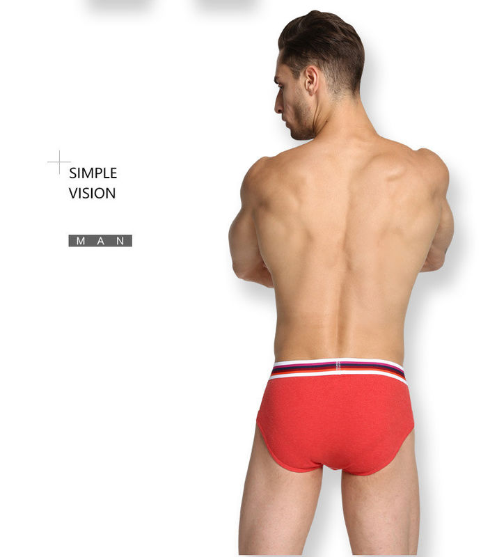 Combed Mens Sexy Boxer Shorts บิกินี่ Green Men's Pure Cotton Underwear