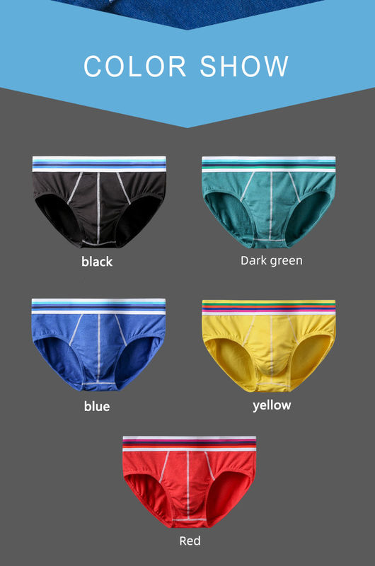 Combed Mens Sexy Boxer Shorts บิกินี่ Green Men's Pure Cotton Underwear