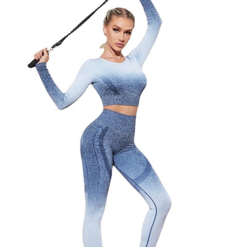 มัดย้อม SML Longline สปอร์ตบรา Crop Top โพลีเอสเตอร์ ไนลอน Sport Leggings
