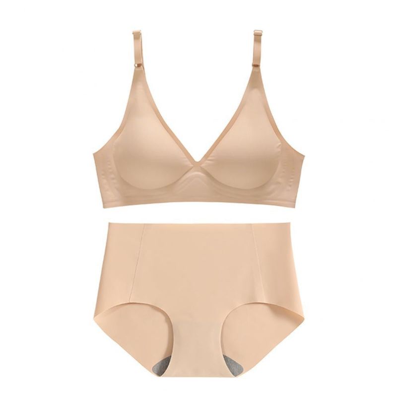ทอ Racerback Bralette คอวีไม่มีรอยต่อ Ribbed 3/4 Cup Push Up Bra