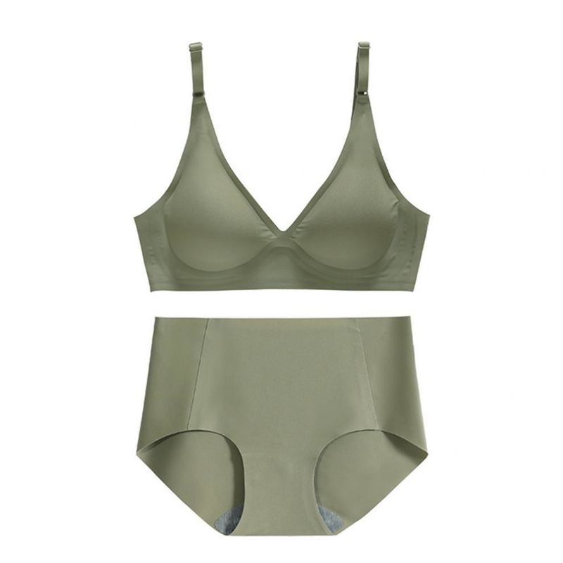 ทอ Racerback Bralette คอวีไม่มีรอยต่อ Ribbed 3/4 Cup Push Up Bra
