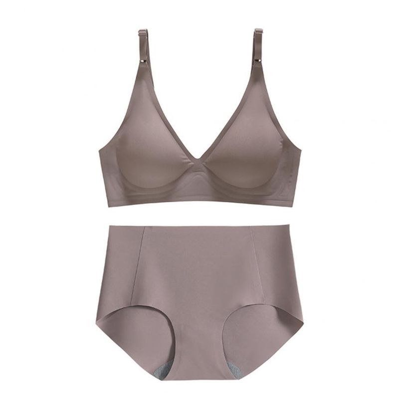 ทอ Racerback Bralette คอวีไม่มีรอยต่อ Ribbed 3/4 Cup Push Up Bra